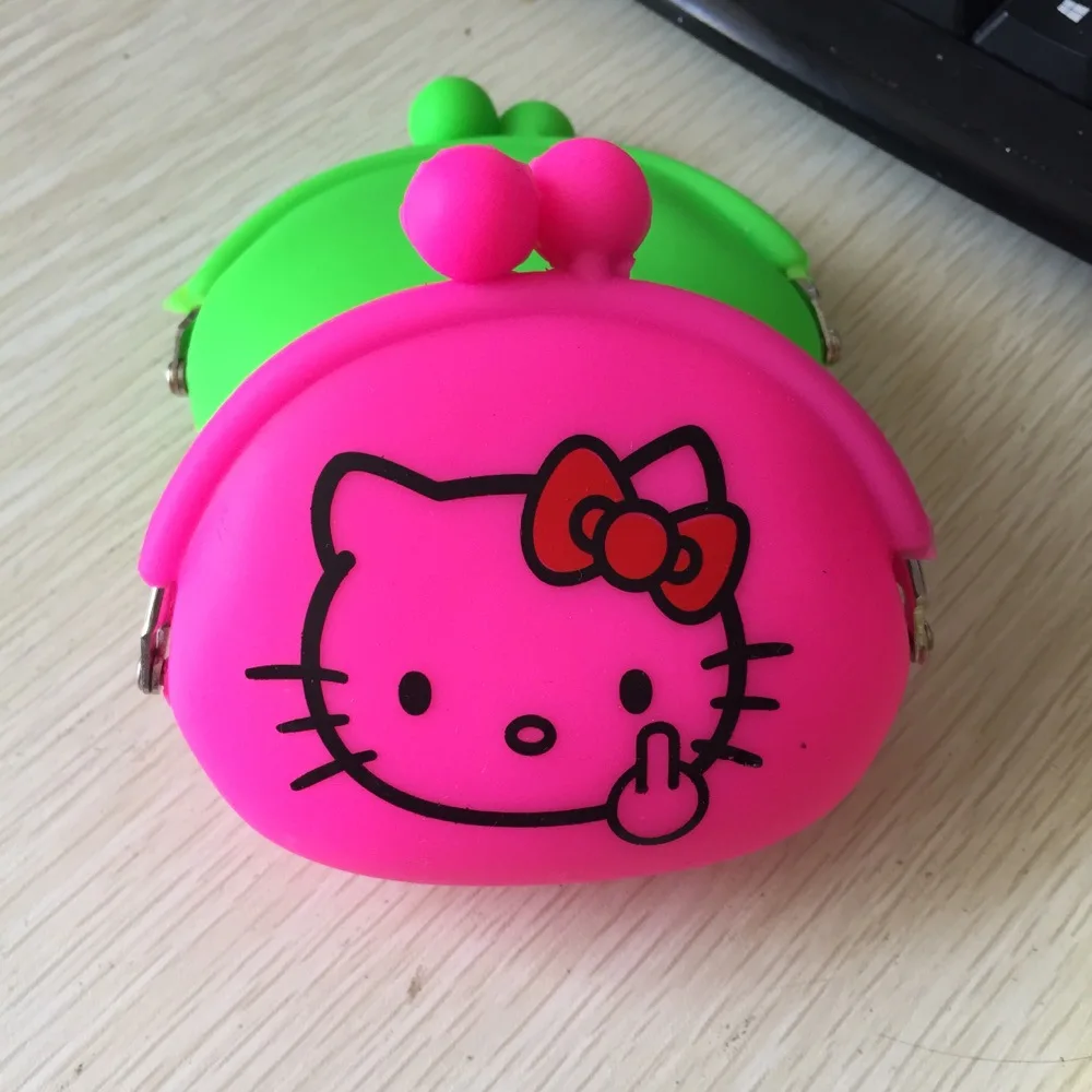 

New purse Silica gel Cartoon wallet Garfield Boy girl Wallets Coin bag Key bag Factory 10 pieces wholesale Dropship