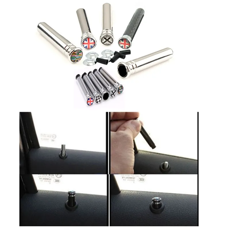 

2pcs car carbon fiber window accessories for mini cooper one S R55 R56 R60 styling