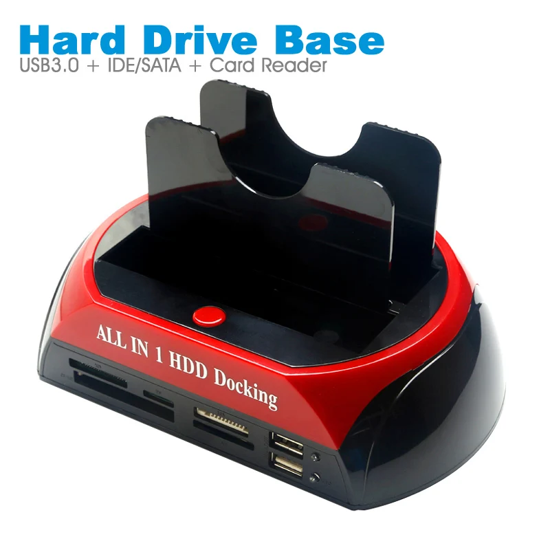 

Hard Disk Dock Base USB3.0 Support 2.5'' 3.5'' SATA IDE Card Reader External Hard Drive All In 1 HDD Docking 875U3ISC