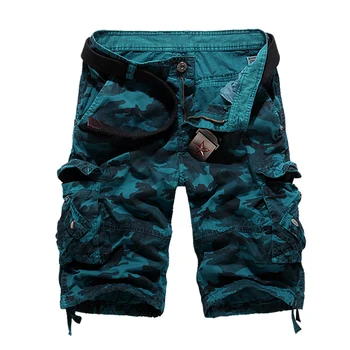 

summer style military shorts men Summer casual loose camouflage cargo shorts fifth of large size multi-pocket shorts trousers 8