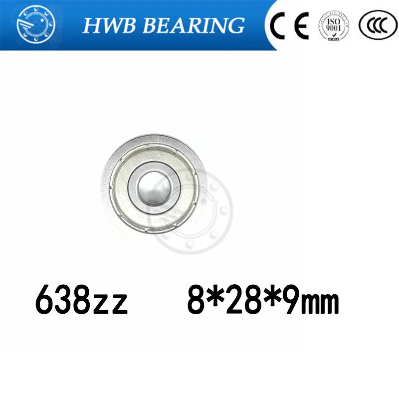 Free shipping 10pcs/lot Factory direct sale 638 638ZZ 638Z 638-2Z 80038 8*28*9 mm High quality deep groove ball bearing 8x28x9mm free shipping 2n3370 can 8 ic 10pcs lot