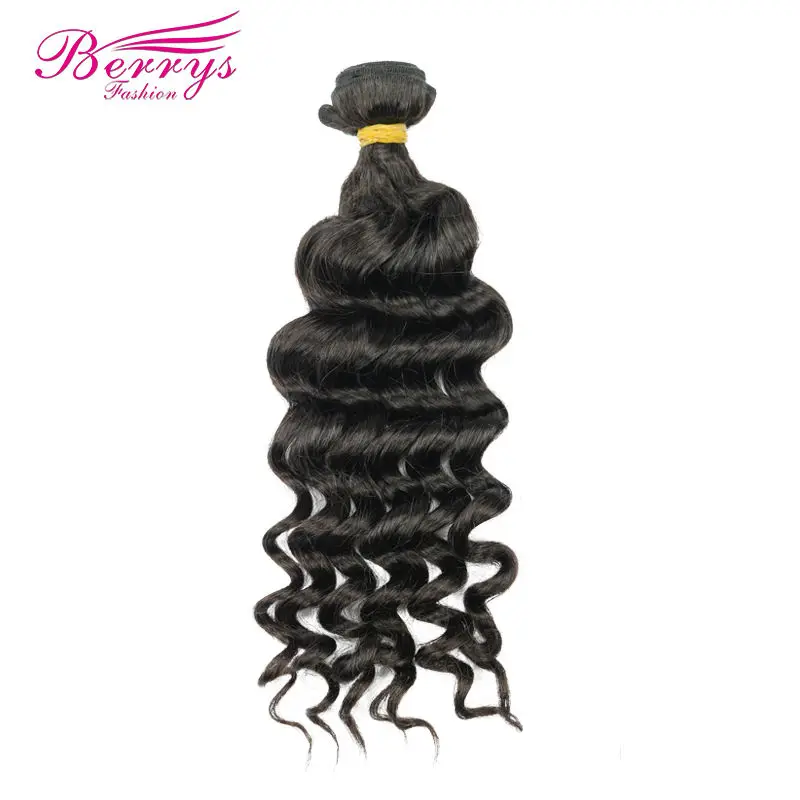 [Berrys Fashion] перуанское неплотное переплетение человеческих волос Уток 100 г remy наращивание волос 1 шт./партия 12-26 "натуральные пучки волос