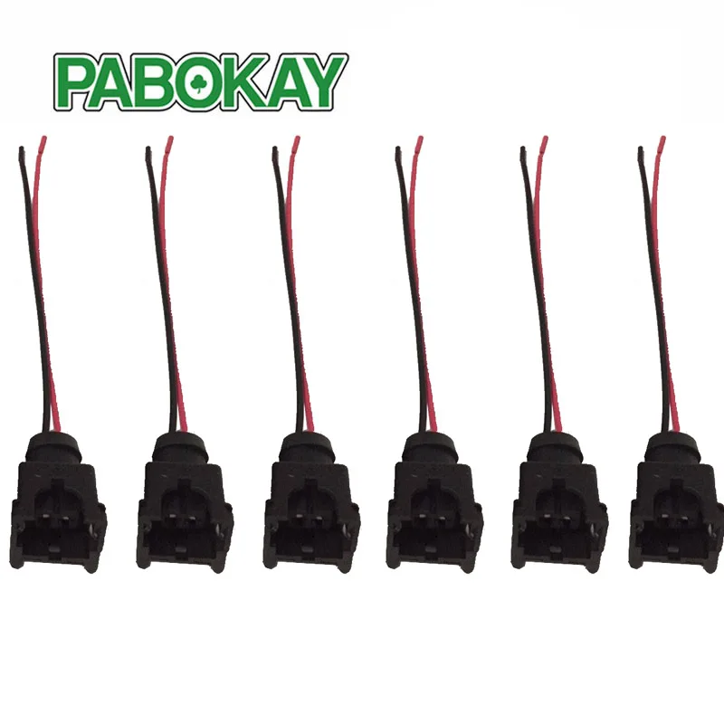 

6 pieces X New Fuel Injector Connector wire plug 0280150842 0280150846 0280150563 EV1 2PIN plug
