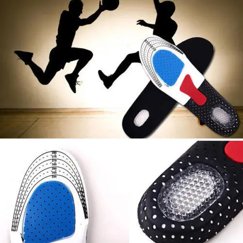 1 пара, спортивные гелевые стельки для бега, для мужчин и женщин, ортопедическая прокладка для обуви, массажная амортизация