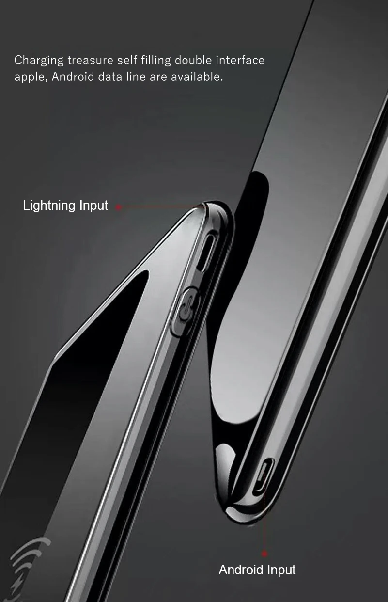 QI Беспроводное зарядное устройство power Bank 10000 мАч с цифровым дисплеем Внешняя батарея быстрая Беспроводная зарядка power bank для iphone Xiaomi