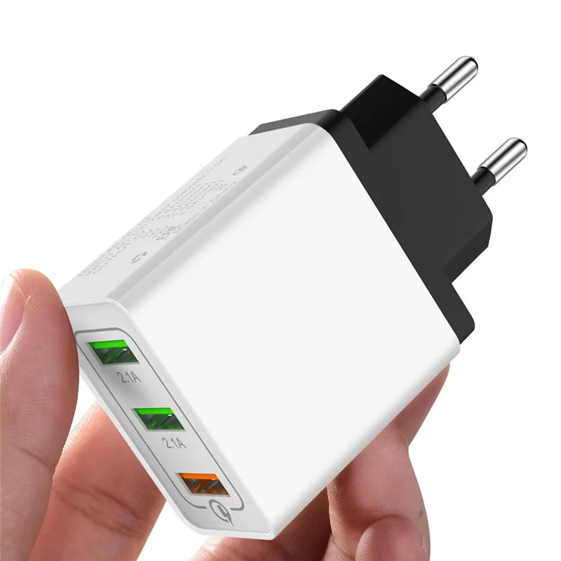 18 Вт Быстрое QC 3,0 USB зарядное устройство для iPhone XR XS Max X 8Plus Быстрая зарядка путешествия мобильный телефон зарядное устройство адаптер для samsung Galaxy - Тип штекера: EU Plug