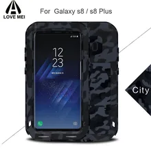 Для Samsung S8 S8 Plus LOVE MEI Camo серии мощный металлический корпус роскошный алюминиевый грязезащитный водонепроницаемый противоударный чехол 3 доказательство оболочки