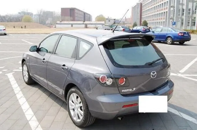 

For Mazda 3 Spoiler ABS Material Car Rear Wing Primer Color Rear Spoiler For Mazda 3 Mazda3 hatchback Spoiler 2006-2012