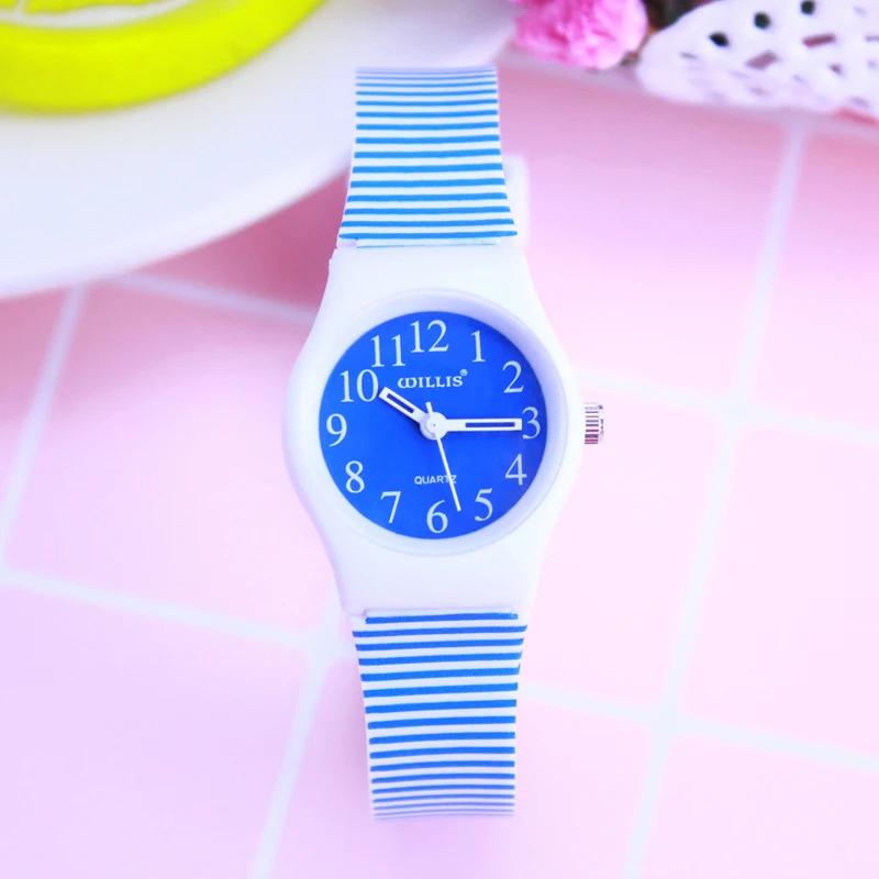 

2018 willis famous brand little kids children girls boys soft strap quartz wristwatches resin face waterproof electronic watches