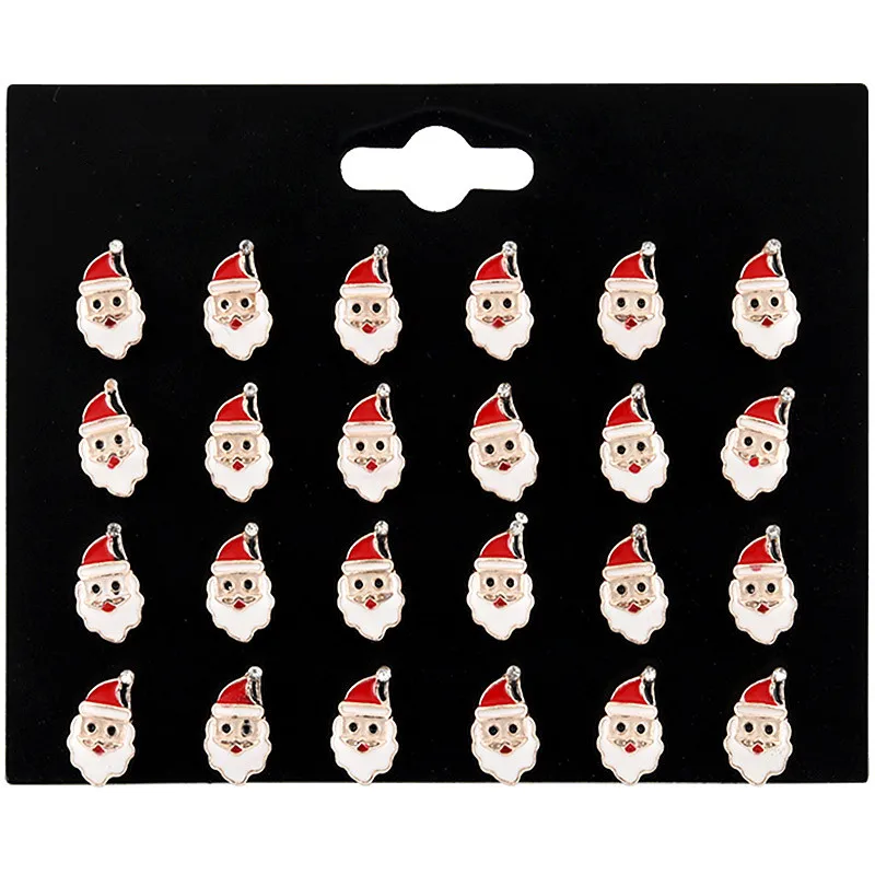 12 пар/лот модные украшения для рождественской вечеринки красочные наборы с сережками-гвоздиками для женщин модные ювелирные изделия подарок для девочки