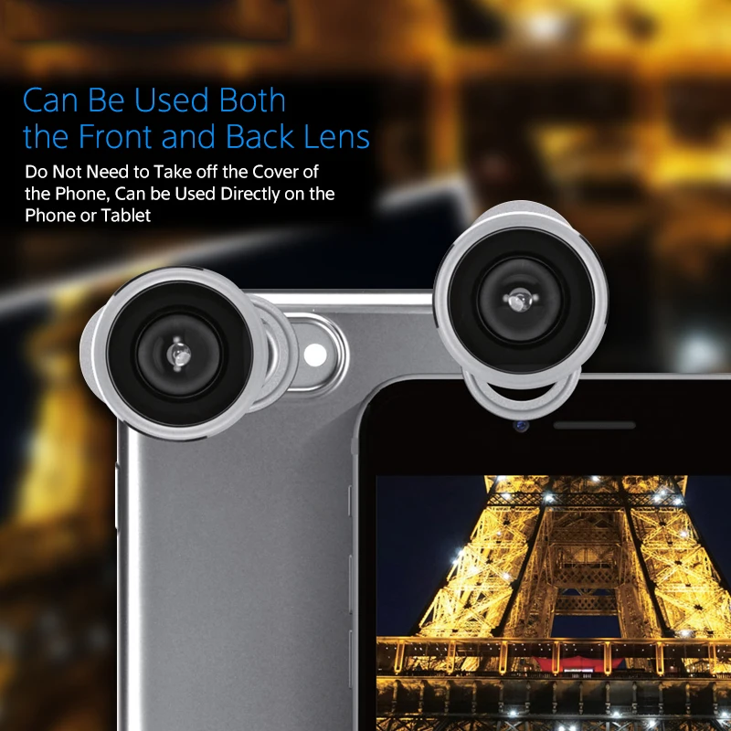 Объектив камеры телефона 4 в 1 объектив камеры телефона комплект HD 4K широкоугольный телескоп Рыбий глаз Марко телефонные линзы для iPhone samsung Xiaomi
