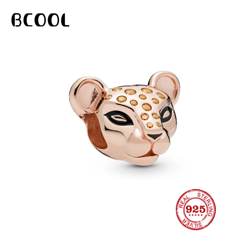 

BCOOL DIY Jewelry Female Charm Fashion 925 Silver Original Copy Charm, Fit Pandoras Bracelet Leopard cheeta Jewelry Gift