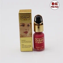 Розовый Красный Цвет DSH Импорт Перманентный Макияж MicroPigment Косметический Руководство Татуировки Чернила, Краска 10 МЛ/Бутылка Для 3D Брови подводка для глаз Для Губ