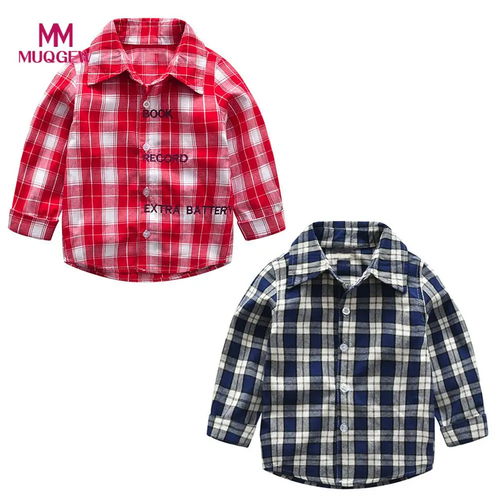 

Free Shipping Fashion Toddler Baby Boys Girls Plaid Shirts Long Sleeve Gentleman Blouse Tops Clothes Casual baby shirt 2018
