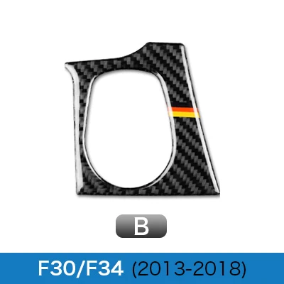 Airspeed Carbon Fiber автомобильный старт стильная кнопка Зажигания для автомобиля рамка крышка наклейки LHD для BMW F30 320i F34 GT 3 серии Аксессуары Стайлинг автомобиля - Название цвета: Carbon Germany Strip