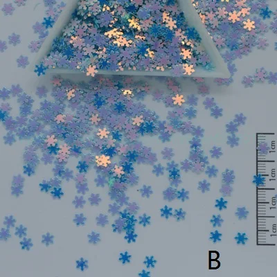 25g 5 мм в форме снежинок ПВХ свободные блестки набор глиттеров Для Свадебные украшения своими руками принадлежности для скрапбукинга конфетти нейл-арта - Цвет: 2