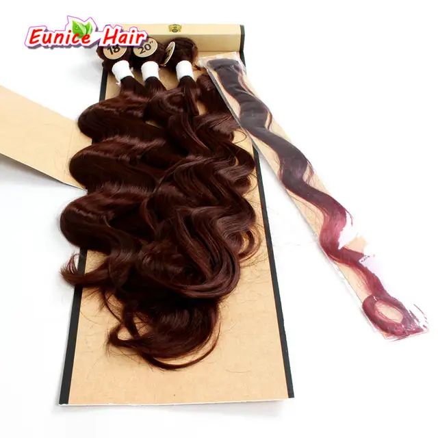Online Shop Beautiful Synthetic Hair Weave Rainbow Body Wave