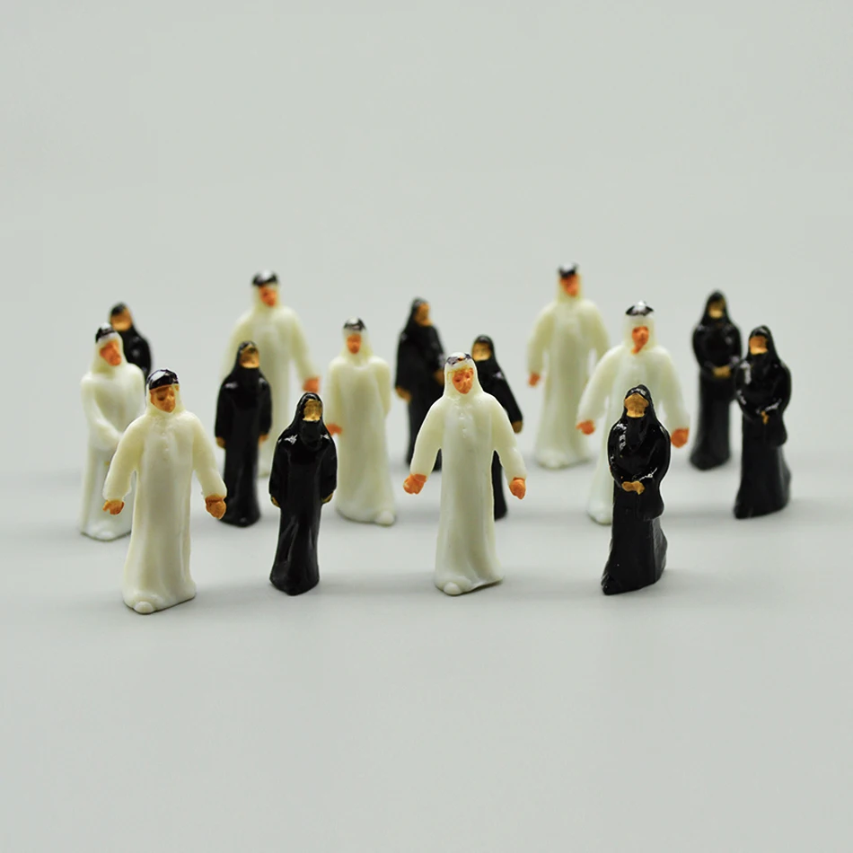 

1/75 scale miniature model Landscape setting train building layout Arab people for making architecture diorama Plastic