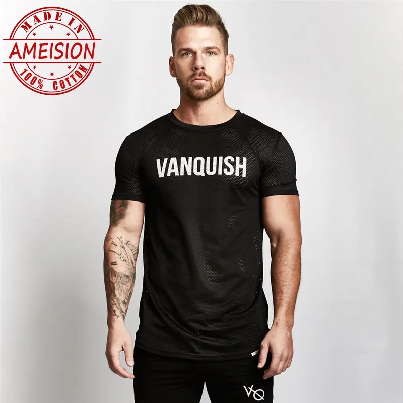 

Summer new high quality T-shirts Men Bodybuilding O-Neck Compression Fast drying Casual Men's Short Sleeve tees Tops Clothes
