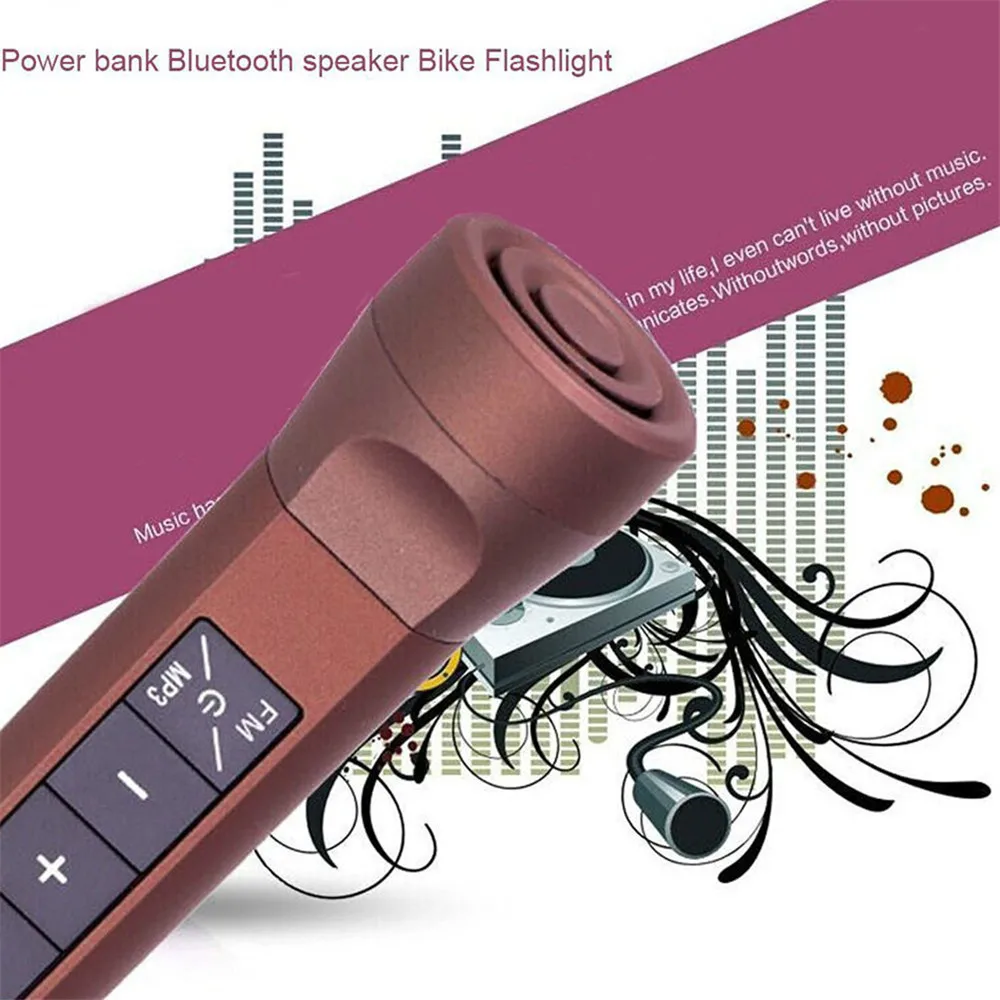 

2019 Wireless Speaker Bluetooth Portable Speakers With Fm Radio Bike Car Camping Led Flashlight Mp3 Player Sport For Phone