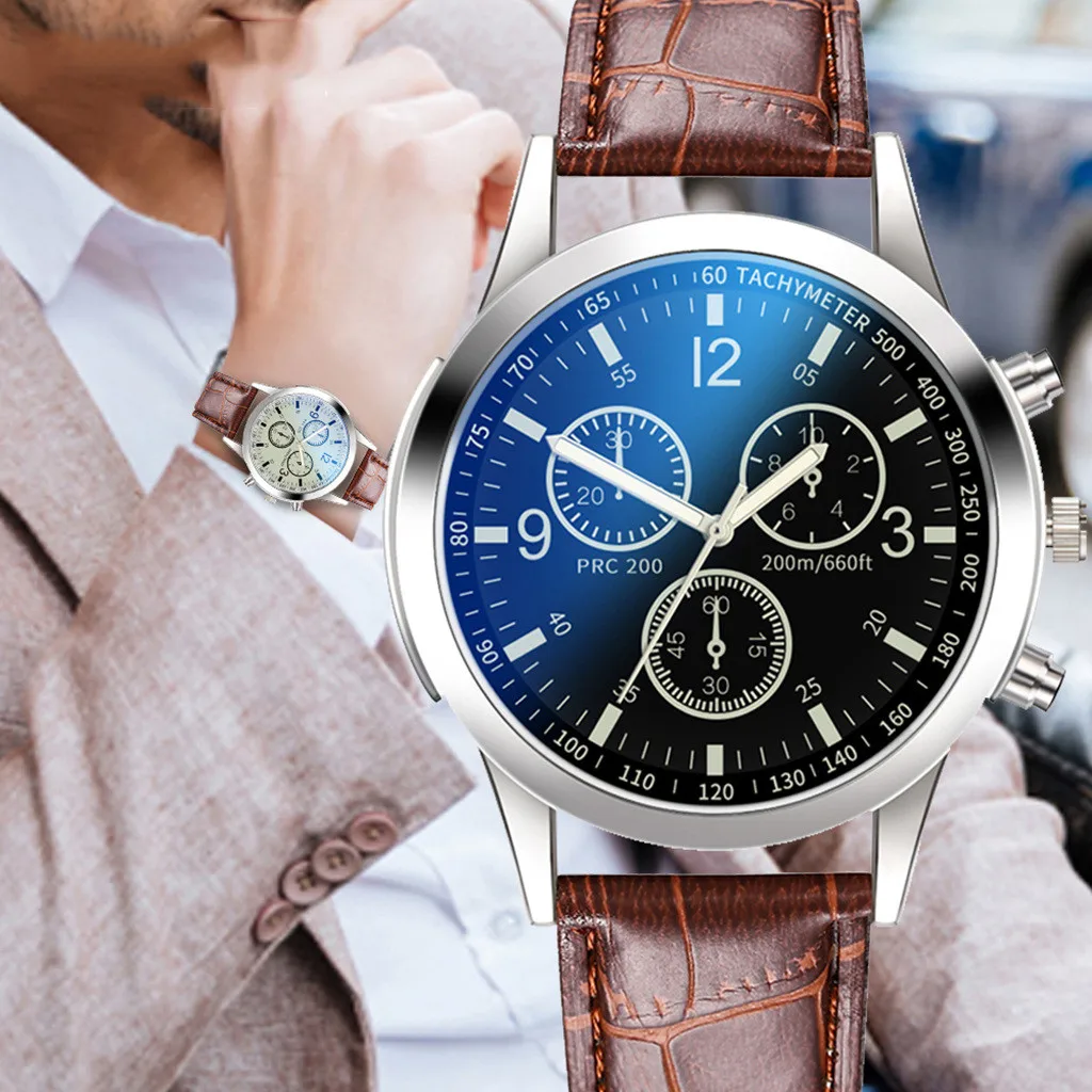 

Retro Design Leather Band Watches Men Top Brand Relogio Masculino 2019 NEW Mens Sports Clock Analog Quartz Wrist Watches A3