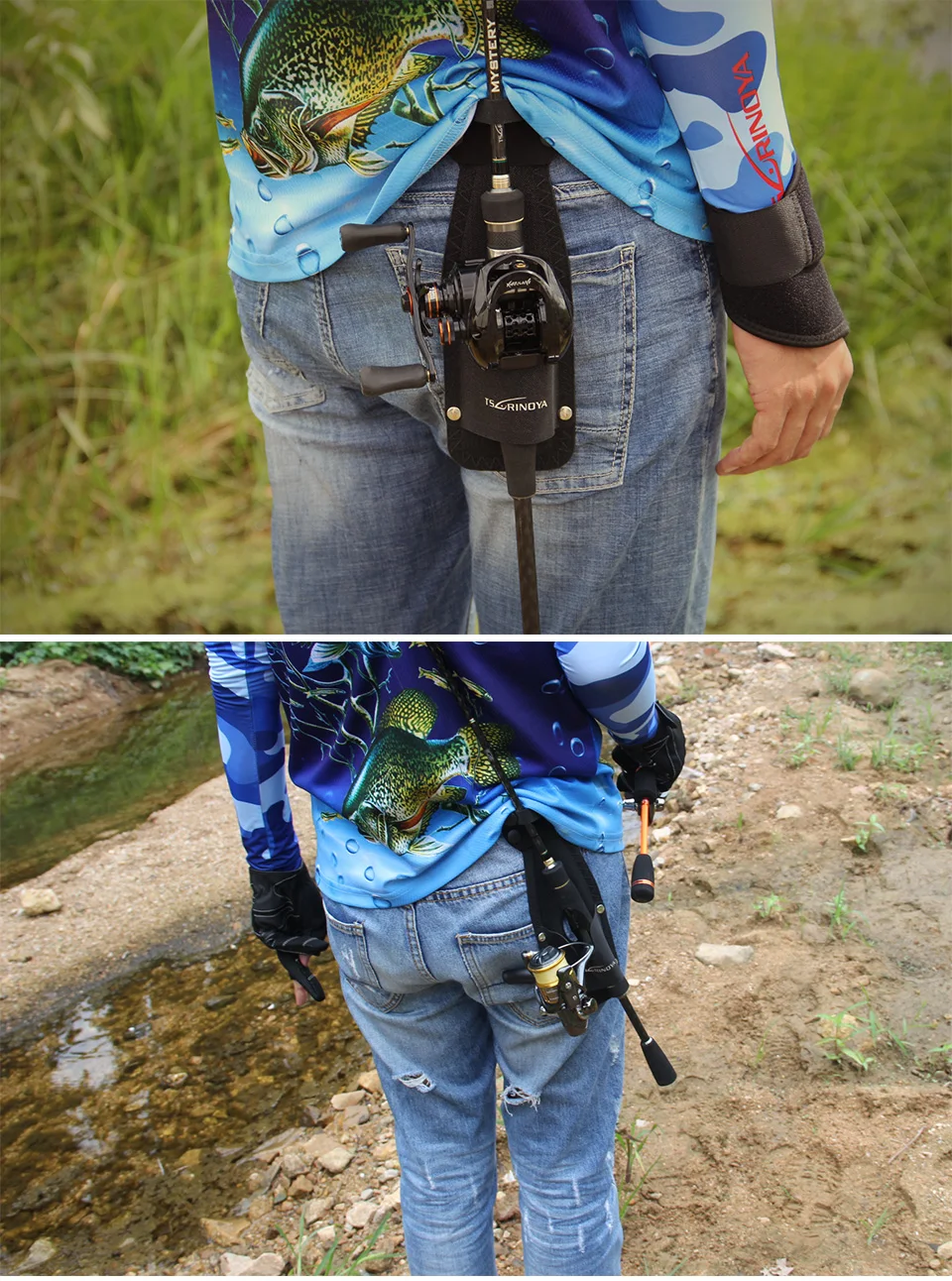 Bolsas de Pesca Titular da Vara de Pesca Tsurinoya Portátil Portador Pesca Equipamento Ferramentas Armazenamento Bolsa 26cm - 8cm 65g 10 Bolsas de pesca