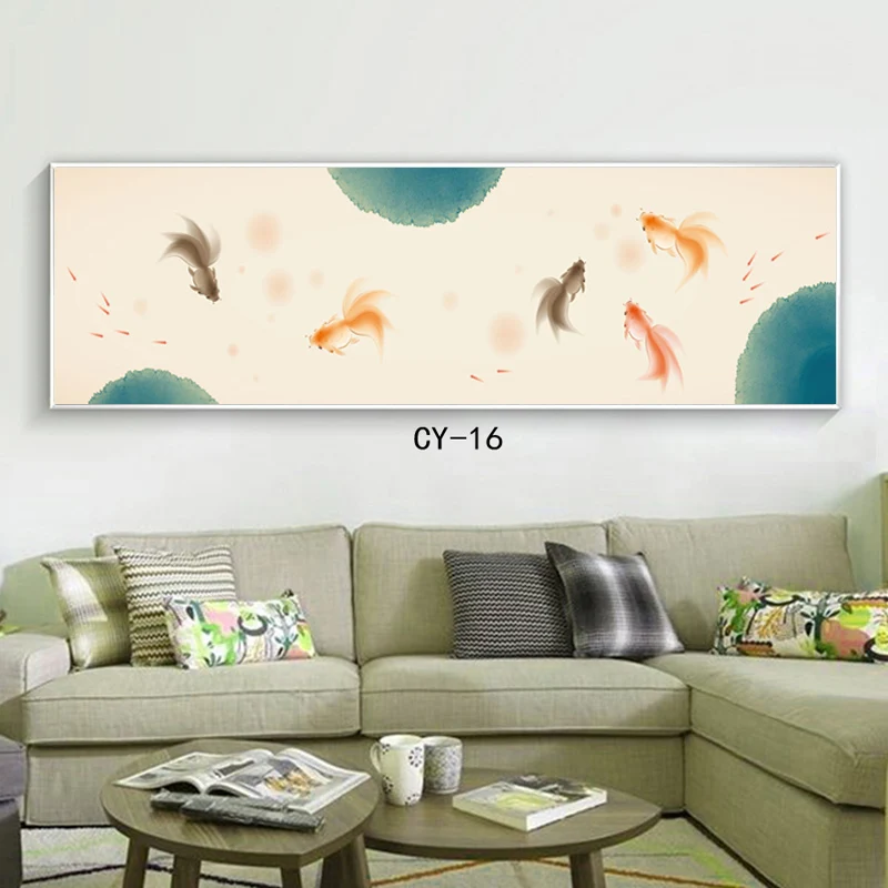 Art wall Home Deco Abstract Feng Shui Fish Koi Painting Picture Printed canvas 