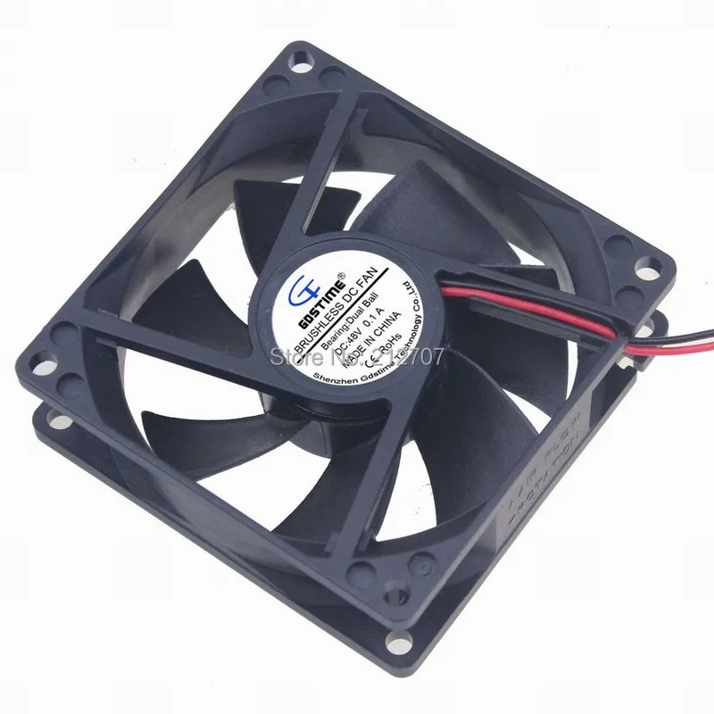 

30Pcs Gdstime Server Square Fan 80mm DC 48V 0.1A 2Pin 8025 80X80X25mm 8cm Dual Ball Cooling Fans