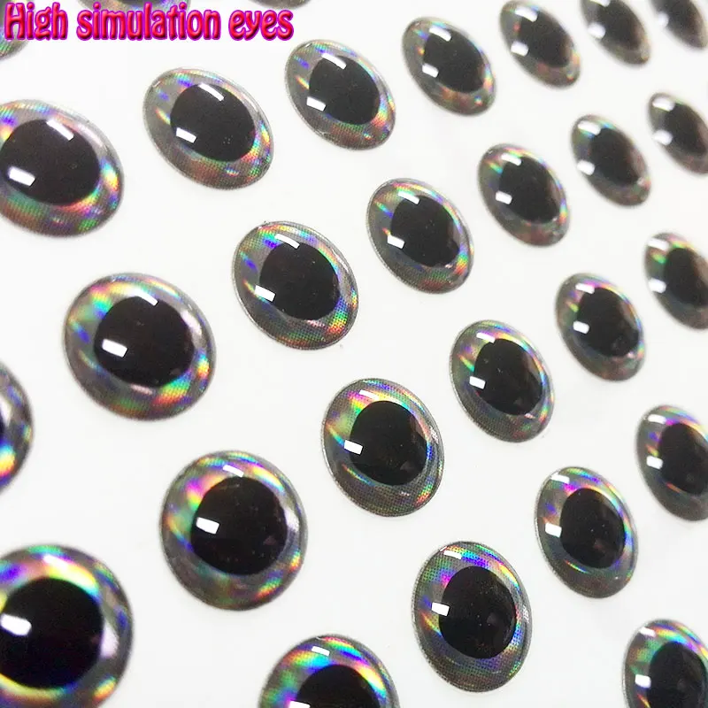 

2019high simulation four-dimensional fish eyes lifelike 3D fishing lure eyes more color 500pcs/lot