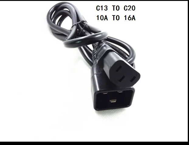 

High quality IEC 320 C13 Female to C20 Male Power extension Cord Adapter Cable 10A TO 16A For PDU UPS