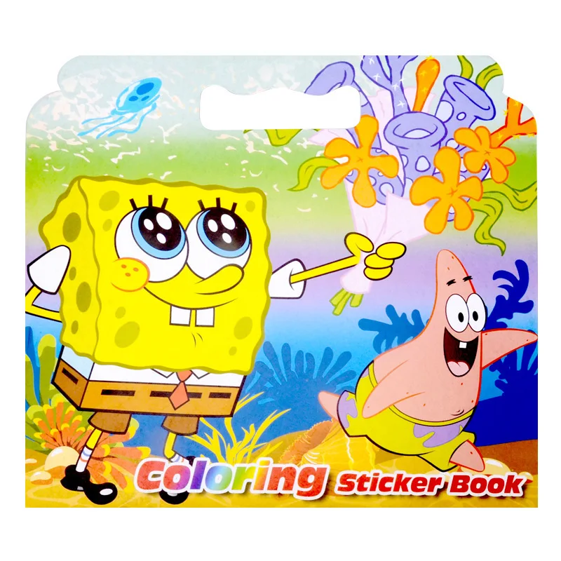 

New Baby Coloring Sticker Book For Children Adult Relieve Stress Kill Time Graffiti Painting Drawing Art Book