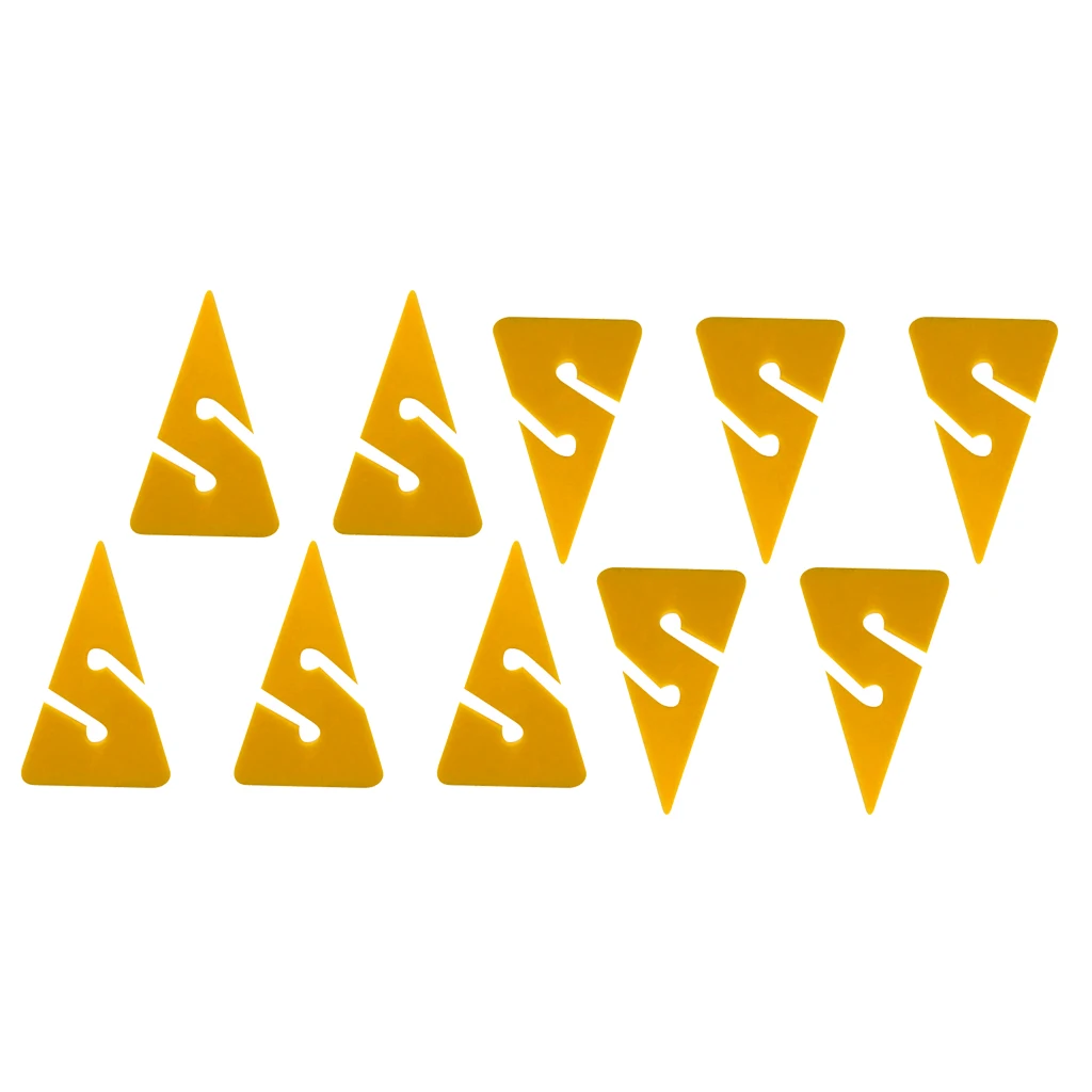 10 Pieces Compact Triangle Shaped PVC Dive Directional Rope Line Arrow Markers for Scuba Cave and Wreck Diving Safety Gear 