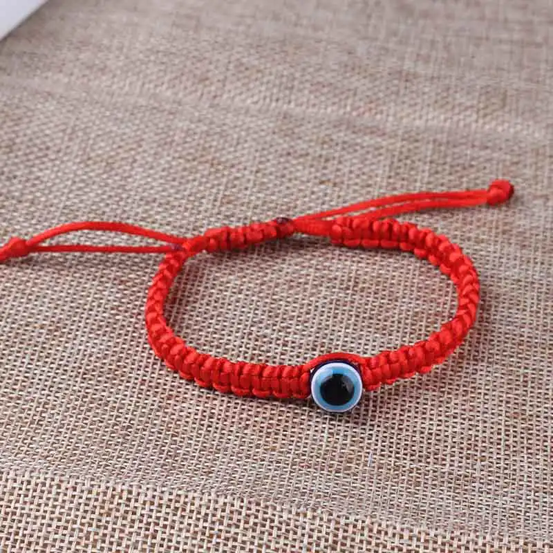 Ручной работы плетеный браслет из Красной Нити для женщин Лаки нить веревка сглаза ЮВЕЛИРНЫЙ женский браслет подарок