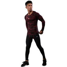 Для Мужчин's утягивающие футболки спортивные Леггинсы футболки база слои быстрое высыхание свет Вес сжатия дыхание S#4