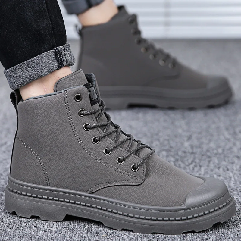 

Inside cotton fabric boots men autumn shoes superstar motorcycle boots man luxury brand shoes mid calf boots 2019 elegant