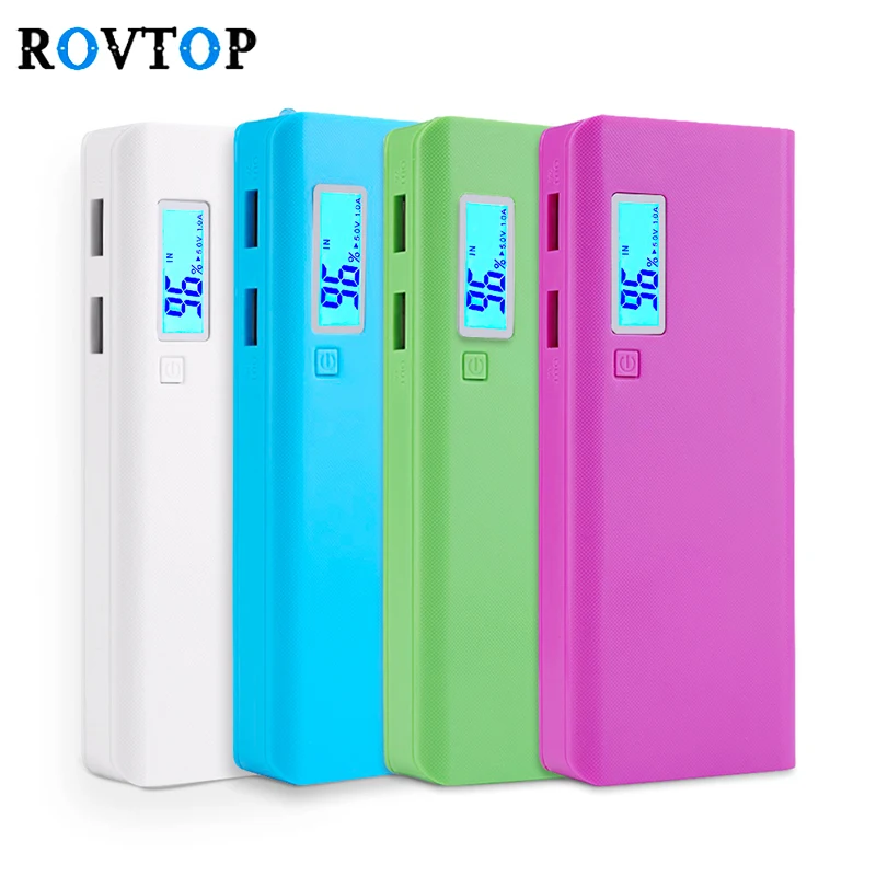Rovtop портативный 5 В DIY двойной USB 18650 Внешний аккумулятор корпус коробка Внешняя