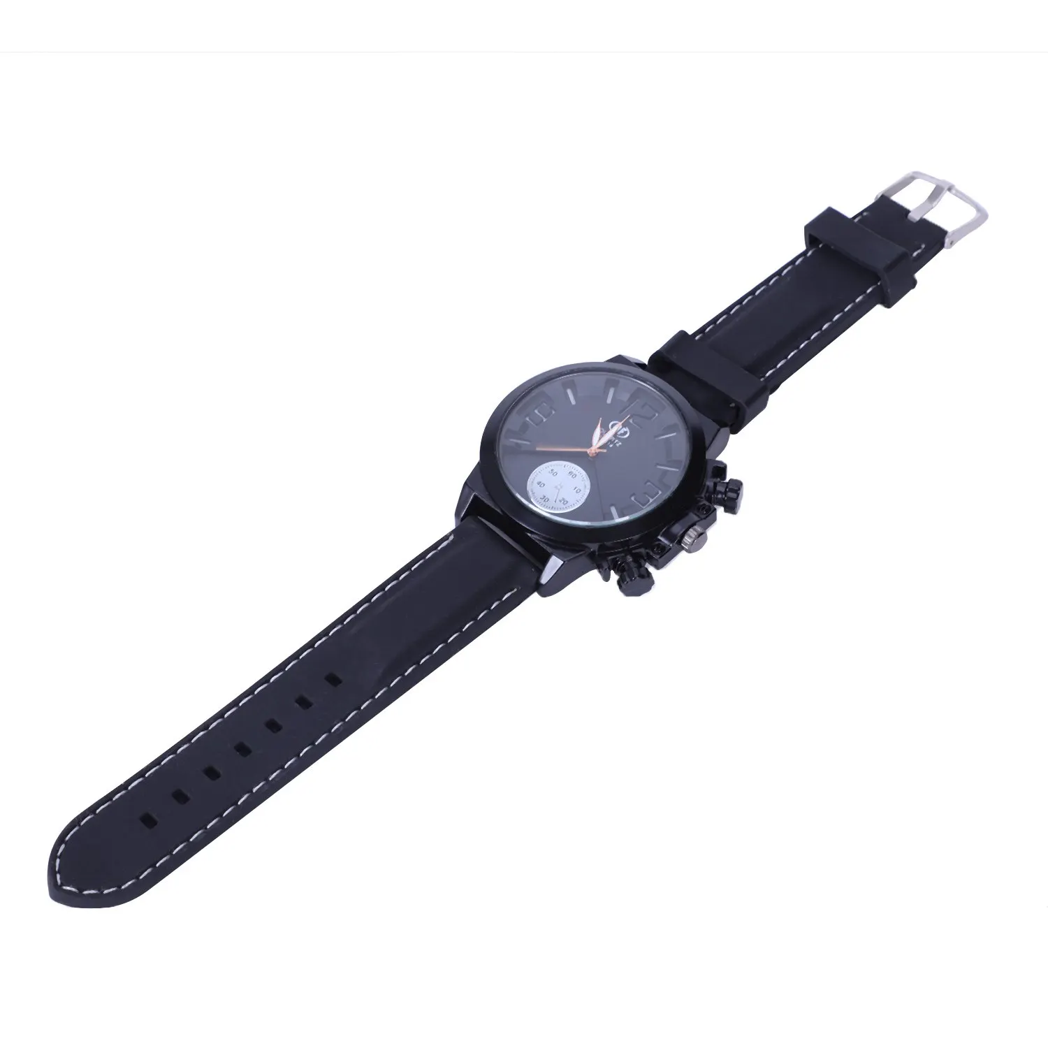 

Fashion Unisex Men Women Silicone Quartz Analog Wrist Watch Big Dial Watches Black