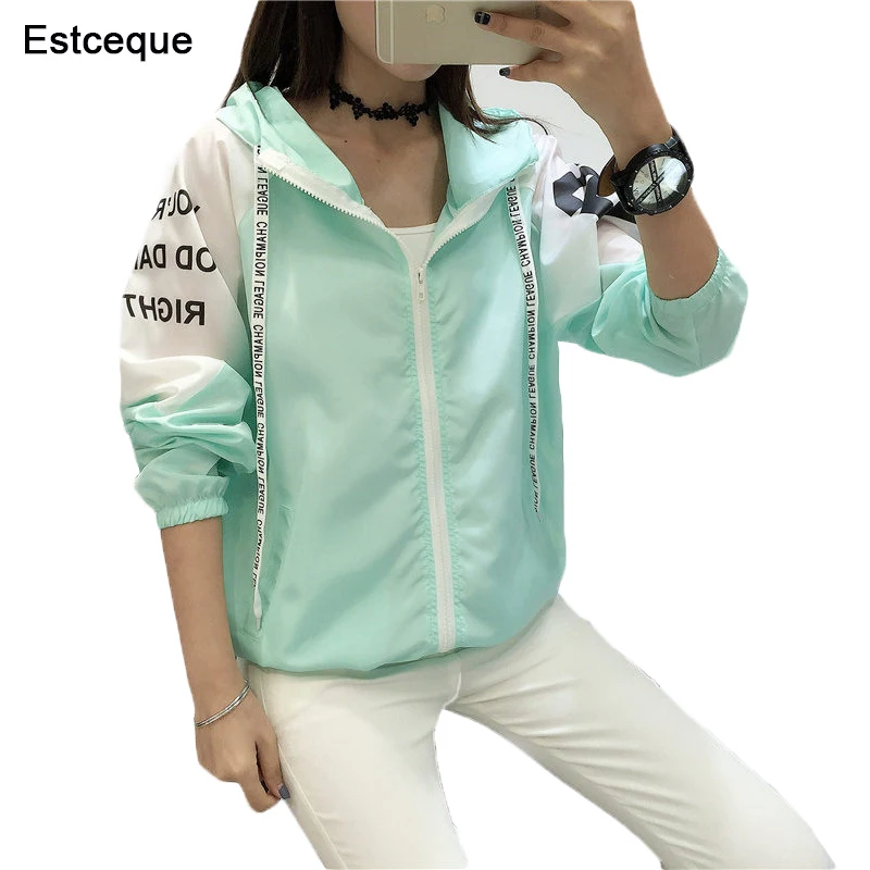 

Jackets Women 2018 New Fashion Women's Hooded Basic Jacket Casual Thin Slim Windbreaker Female Outwear Women Coat Long Sleeve