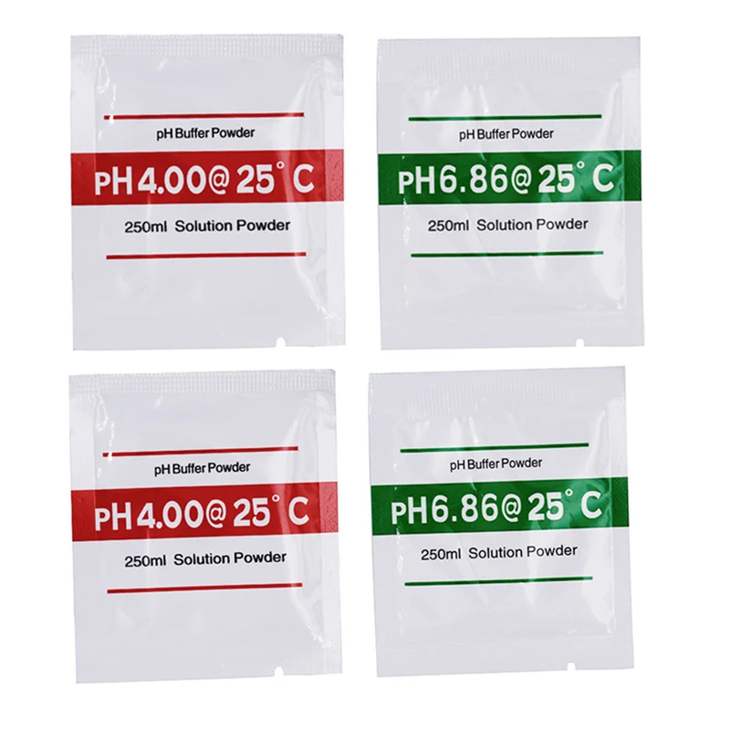 4pcs PH Buffer Powder for PH Test Meter Measure Calibration Solution