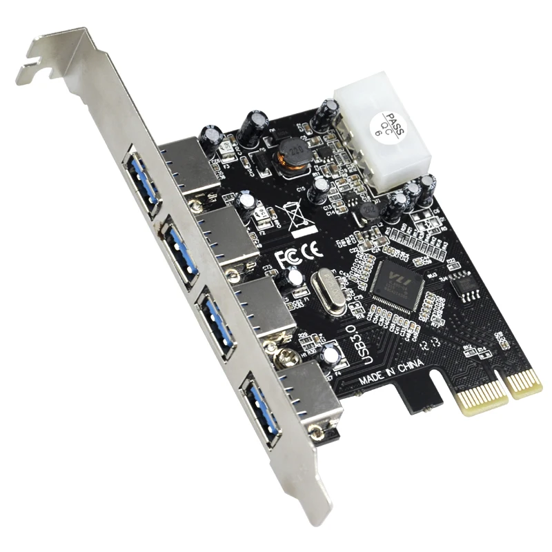 YOC-FAST адаптер USB 3,0 PCI-E PCIE с 4 портами