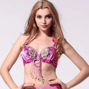 

Belly Dance Bellydance Costumes New Arrival Twinkling Sequined Bra Top Beaded Fringe Dancing Costume Sexy Hanging Coin Diamond