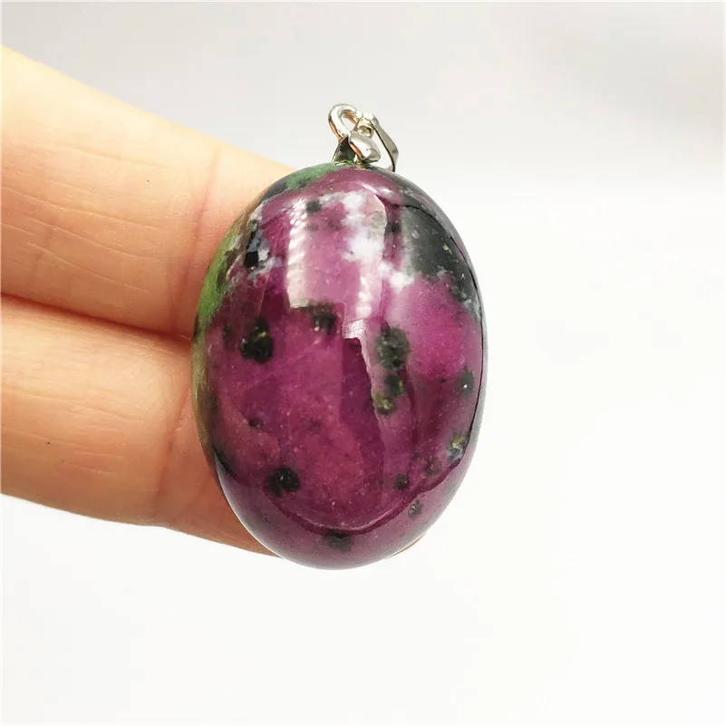 Genuine Natural Blue Aquamarine Gemstone Oval Women Men Pendant 30x22x13mm AAAAA