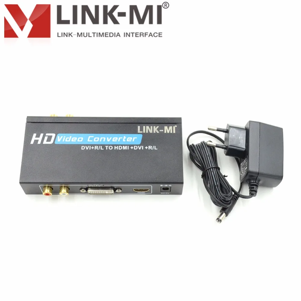 LINK MI DVI на HDMI/DVI конвертер поддерживает VGA видео высокой четкости 1080p с RCA аудио D к