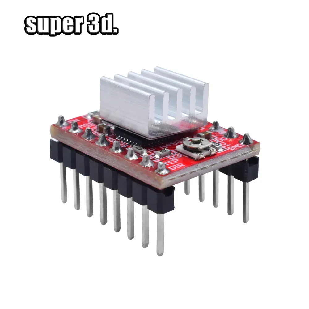 Запчасти для 3d принтера StepStick A4988 DRV8825 драйвер шагового двигателя с радиатором