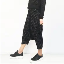 Новая мужская одежда стилист волос Мода с заниженным шаговым швом, свободные штаны хип-хоп шаровары капри брюки певицы костюмы