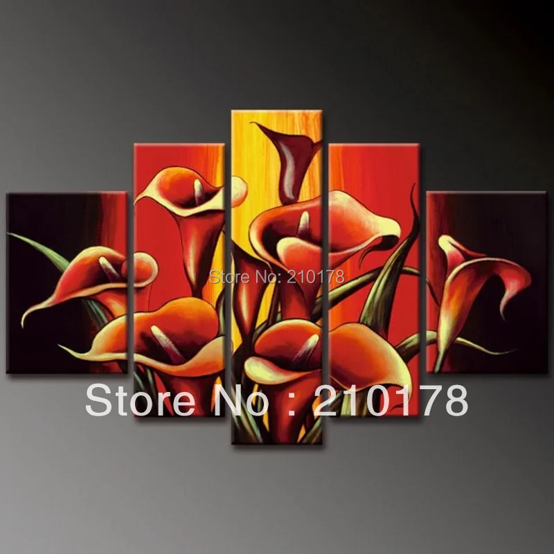 

5pcs MODERN ABSTRACT HUGE WALL ART OIL PAINTING ON CANVAS FL5-013