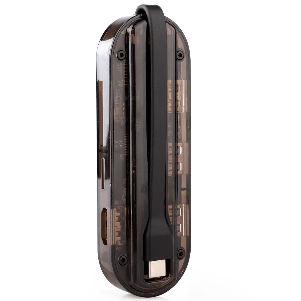 7 в 1 type-C USB-C к HDMI 4K зарядка PD хаб-конвертер адаптер(1* usb 2,0+ 1* usb 3,0+ 1* sd+ 1* tf+ 1* hdmi+ 19 type- c) высокая