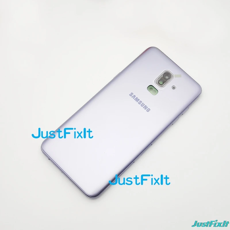 Для SAMSUNG Galaxy J8 J800 J800F Задняя крышка батареи задняя крышка стекло Корпус чехол замена крышка батареи - Цвет: Purple