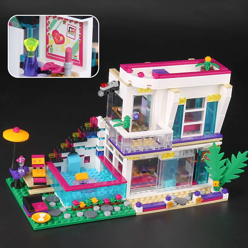 

Lepin 01046 Friends Girl Series 644pcs Building Blocks kids toys Livi's POP Star House Designer birthday gifts Compatible 41135