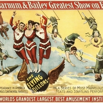 The Flying Dillons Circus Act Circus Poster Print (18 x 24)